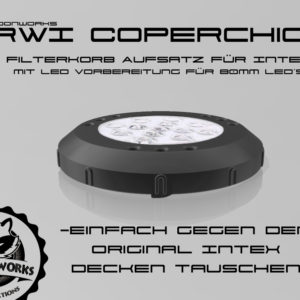 Intex Whirlpool Deckel RWI COPERCHIO LED Dauerfilter Filterpatronengehaeuse Filterballs Filter Black