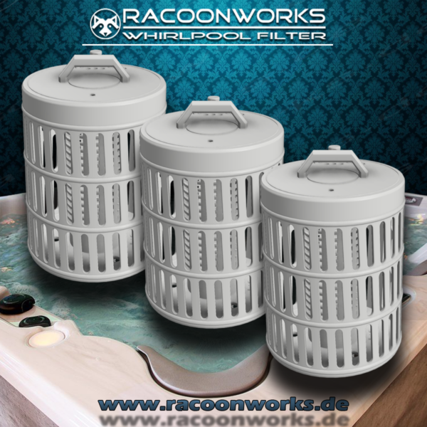 SPAtec Filter Dauerfilter 3er Set - 300 - 300B - 500 - 500B - 750 - 750B - 850 - 850B - Whirlpool - Spa - Filterbälle - EGO3 - Alternative - Typ 205 - 60401 - WY45 - 6CH-940