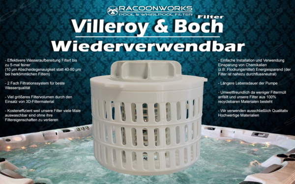 Villeroy und Boch - A -R -X - Serie - ab 2017 - Whirlpoolfilter - Filter - Premium Line - Comfort - 10-00281 - UCCOM1321 - UCCOMBF-10-00281 - Alternative - PBF17-M - BU25 - BU25 - Racoonworks