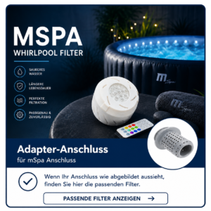 MSpa Filter Alternative mit Stutzen Anschluss